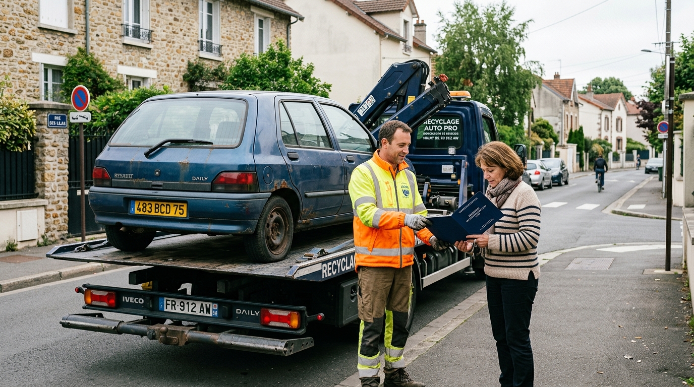 Donner sa voiture à un épaviste : démarches et papiers (2026)